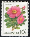 Stamps North Korea -  Roses.  