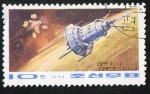 Stamps North Korea -  Space day.  