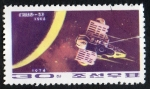 Stamps North Korea -  Space day.  