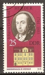 Stamps Germany -  Johann Gottfried Herder (1744-1803) y la Cámara de Herder en Weima-DDR.