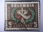 Stamps Colombia -  VI Congreso Franciscano 1550-1950