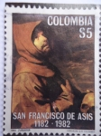 Stamps Colombia -  SAN FRANCISCO DE ASIS 1182-1982- 8°centenario de su nacimiento.