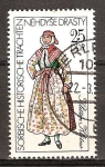 Stamps Germany -  Trajes de fiesta - sorabo (DDR).