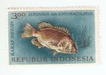 Stamps Indonesia -  lutjanus Argentimaculatus