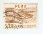 Stamps Peru -  Fortaleza de paramonga
