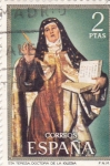 Stamps Spain -  STA. TERESA ,DOCTORA DE LA IGLESIA - Centenario de Celebridades (T)