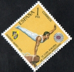 Stamps Spain -  2034- IX Campeonato europeo de gimnasia masculina. Caballo con arcos.