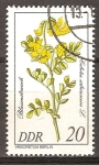 Stamps Germany -   Bladder Senna, Colutea arborescens L.(Arboretum de Berlín)DDR.