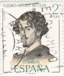 Stamps Spain -  GUSTAVO ADOLFO BECQUER - Literatos Españoles (T)
