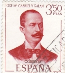 Stamps Spain -  JOSÉ Mª GABRIEL Y GALÁN - Literatos Españoles (T)