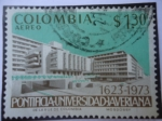 Stamps Colombia -  Pontificia Universidad Javeriana 1923-1973 - 350 aniversarios de su fundación.