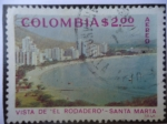 Stamps Colombia -  Vista de ¨El Rodadero¨ - Santa Marta - 4° centenario.