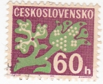 Stamps Czechoslovakia -  Dibujos de Flores
