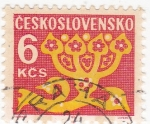Stamps Czechoslovakia -  Dibujos de Flores