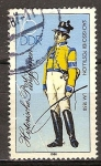 Stamps : Europe : Germany :  Uniformes de Correos de 1850. Saxon Postilion-DDR.