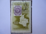 Stamps Colombia -  Centenario del Primer Sello Colombiano 1859-1959- Rutas del Correo en 1859
