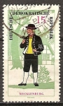 Stamps Germany -  Trajes folklóricos.Mecklenburg(DDR).