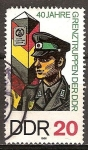 Stamps Germany -  40 aniv del guardia de fronteras-DDR.