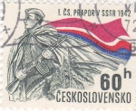 Sellos de Europa - Checoslovaquia -  i.cs.praporv sssr 1942