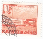 Stamps : Europe : Hungary :  Edifio en Málvi Teglagyar