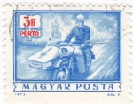 Sellos de Europa - Hungr�a -  Moto con sidecar