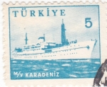Stamps : Asia : Turkey :  Barco- Karadeniz
