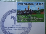 Sellos de America - Colombia -  50 Años Escuela Nacional  de Carabineros ¨Alfonso López Pumarjo¨(Sobre prefranqueado)