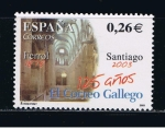 Stamps : Europe : Spain :  Edifil  4011  125 años de ·El Correo Gallego·, Santiago de Compostela.  " Cabecera del diario y nave