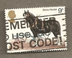 Stamps United Kingdom -  Caballo raza Shire