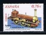 Stamps Spain -  Edifil  4025  América-UPAEP. Transporte ferroviario.  