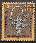 Sellos de Europa - Alemania -  Tesoros de sitios eslavos(Pendiente del siglo XI)DDR.