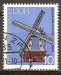 Stamps Germany -  Molino de viento en Dabel-DRR.