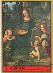 Sellos de Asia - Emiratos �rabes Unidos -  Leonardo- La Virgen y los niños