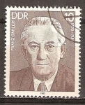 Stamps Germany -  Las personalidades socialistas. Franz Dahlem (1892-1981)DDR.