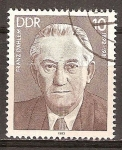 Sellos de Europa - Alemania -  Las personalidades socialistas. Franz Dahlem (1892-1981)DDR.