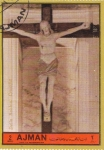 Stamps United Arab Emirates -  Della Robbia: Crucifix