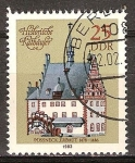 Sellos de Europa - Alemania -  Ayuntamientos históricos - Pößneck construido, 1478-1486-DDR.