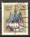 Stamps Germany -  Ayuntamientos históricos - Pößneck construido, 1478-1486-DDR.