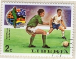 Stamps : Africa : Liberia :  15 Mundial futbol Munich-74