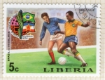 Stamps : Africa : Liberia :  16 Mundial futbol Munich-74