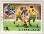 Stamps Liberia -  17 Mundial futbol Munich-74