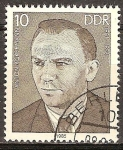 Stamps Germany -  Las personalidades socialistas.Anton Ackermann (1905-1973)DDR.