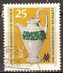 Sellos de Europa - Alemania -  Leipzig Feria de Primavera 1985( Porcelana Meissen,1817)DDR.