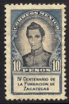 Stamps Mexico -  IV Centenario de la Fundación de Zacatecas. (Francisco Gracia Salinas)