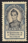 Sellos del Mundo : America : M�xico : IV Centenario de la Fundación de Zacatecas. (Francisco Gracia Salinas)