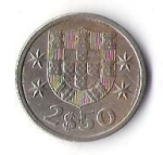 monedas del Mundo : Europa : Portugal :  ESCUDO REPUBLICA PORTUGUESA (CARA FRONTAL)