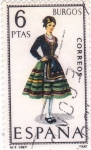 Stamps Spain -  BURGOS  -Trajes típicos españoles (U)