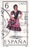 Stamps Spain -  CADIZ -Trajes típicos españoles (U)