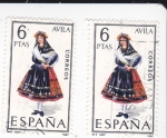 Stamps Spain -  AVILA -Trajes típicos españoles (U)