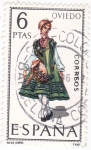 Stamps Spain -  OVIEDO-Trajes típicos españoles (U)